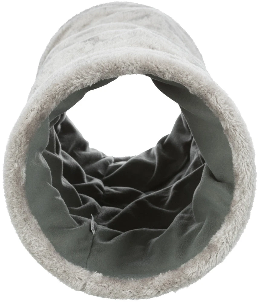 Trixie Cat Playing Tunnel Plush Fabric (Grey) 6 Trixie Cat Playing Tunnel Plush Fabric (Grey) - Image 4