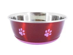 Super Fusion Red Non-slip Dog Bowl