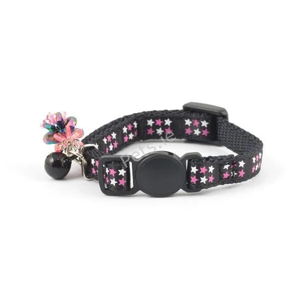 Ancol Safety Buckle Black Kitten Collar With Luxury Jewel 3 Ancol Safety Buckle Black Kitten Collar With Luxury Jewel