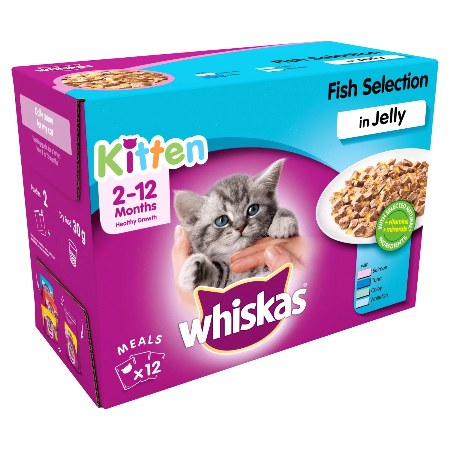 Whiskas Kitten Wet Cat Food Fish Selection In Jelly 12x85g 3 Whiskas Kitten Wet Cat Food Fish Selection In Jelly 12x85g