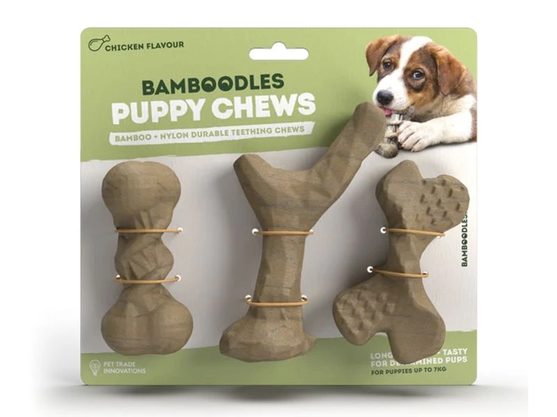 Bamboodles Puppy Chew 3 Pack 3 Bamboodles Puppy Chew 3 Pack