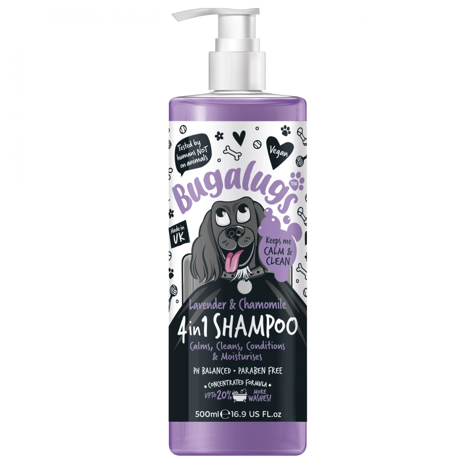 Bugalugs 4 In 1 Dog Lavender & Chamomile Shampoo 3 Bugalugs 4 In 1 Dog Lavender & Chamomile Shampoo