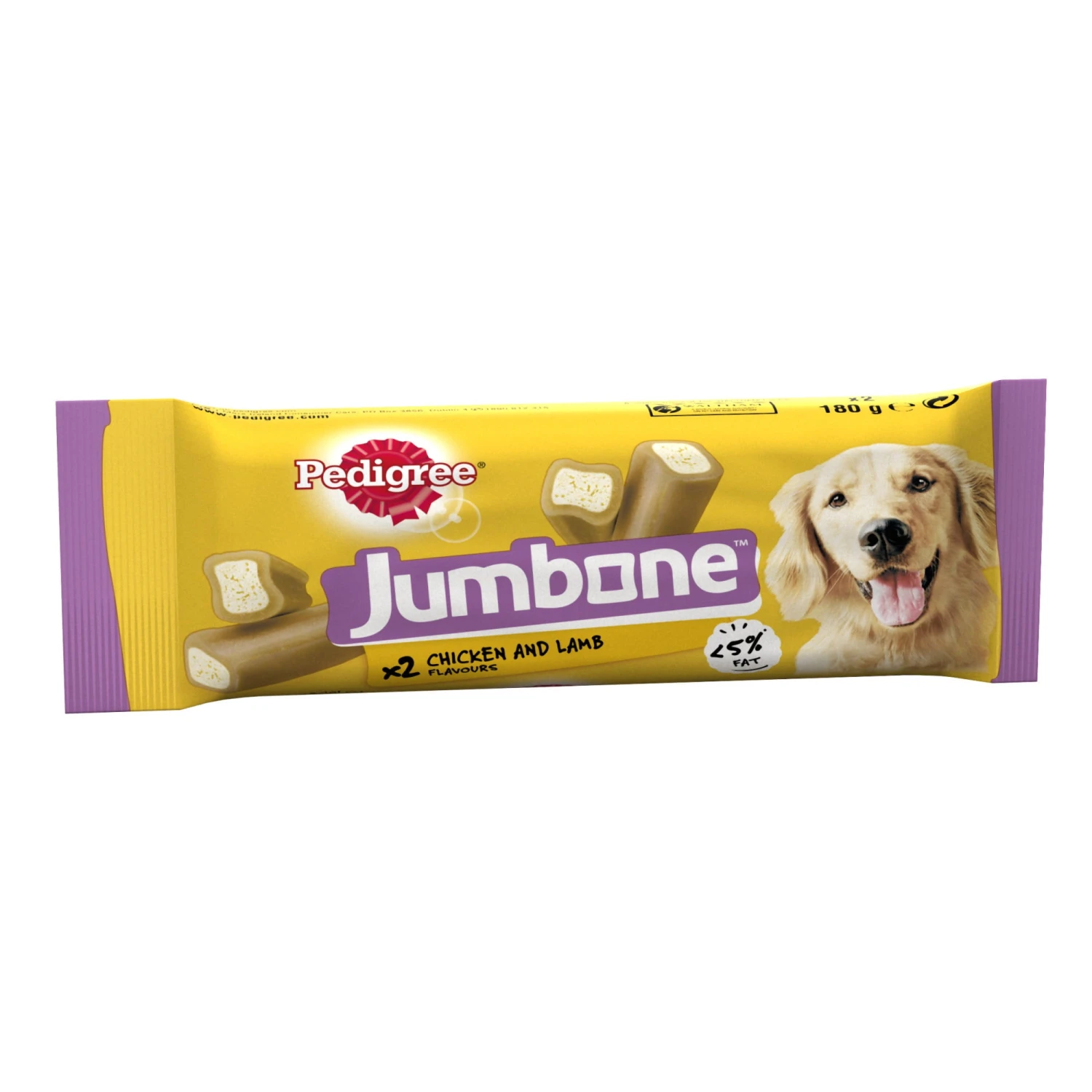 Pedigree Jumbone Medium Dog Treat With Chicken & Lamb, 2 Treats 3 Pedigree Jumbone Medium Dog Treat With Chicken & Lamb, 2 Treats