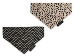 Soho Pet Bandana 2 Pack Dalmation/Zigzag - 100% Recycled Fabric