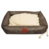 Plush Dog Bed - Grey -Pet Care Supplies Store Grey pet bed