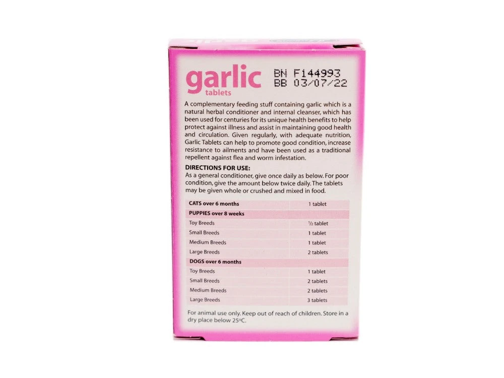 Johnsons Garlic Tablets 40 Pack 4 Johnsons Garlic Tablets 40 Pack - Image 2