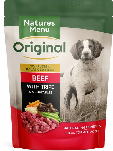 Natures Menu Beef With Tripe Pouches 300g 3 Natures Menu Beef With Tripe Pouches 300g