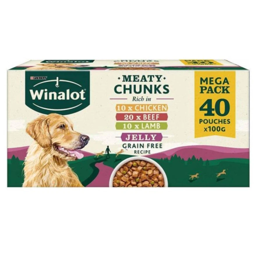 Winalot Meaty Chunks In Jelly 40pk 3 Winalot Meaty Chunks In Jelly 40pk