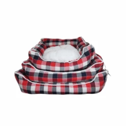 Slumber Check Dog Bed 26 Inch – Red & Black
