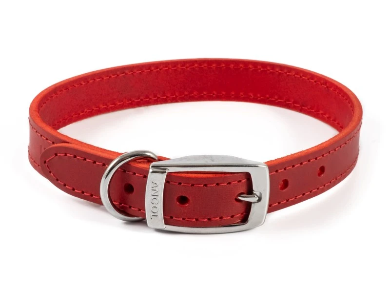 Ancol S2 Sewn Lined Dog Collar Red (26-31cm Size 2) 3 Ancol S2 Sewn Lined Dog Collar Red (26-31cm Size 2)
