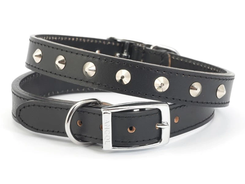 Ancol S4 Black Sewn Studded Dog Collar(35-43cm Size 4) 3 Ancol S4 Black Sewn Studded Dog Collar(35-43cm Size 4)