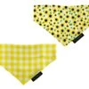 Soho Pet Bandana 2 Pack Sunflower/Yellow - 100% Recycled Fabric -Pet Care Supplies Store SunflowerbandanaPetworld.ie