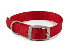 Viva Nylon Dog Collar 18" Red S4