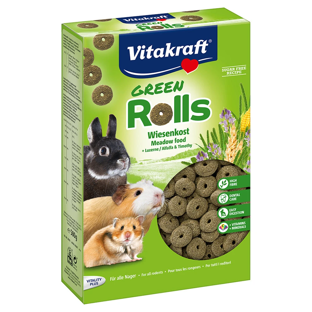 Vitakraft Green Rolls Nibble Rings 500g 3 Vitakraft Green Rolls Nibble Rings 500g