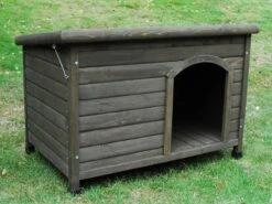 Cheeko Flatroof Cabin Outdoor Wooden Dog Kennel - 4 Sizes