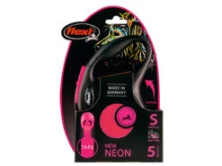 Flexi Neon Reflective Dog Lead 5M (Pink) Small -Pet Care Supplies Store flexi pink reflective dog lead sml 5m
