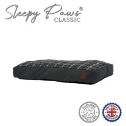 Sleepy Paws Tartan Pet Mattress -Pet Care Supplies Store greycheckmattressPetworld.ie