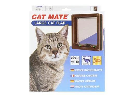Cat Mate Large Cat Flap - Brown 4 Cat Mate Large Cat Flap - Brown - Image 2