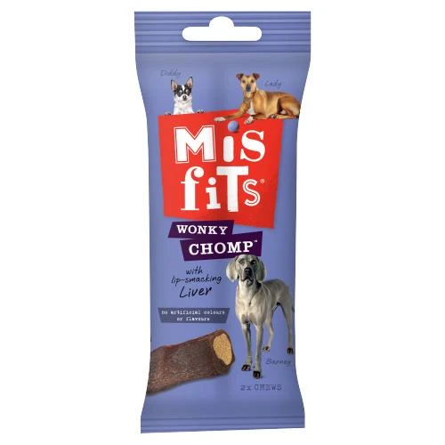 Misfits Wonky Chop With Liver Dog Treat 3 Misfits Wonky Chop With Liver Dog Treat