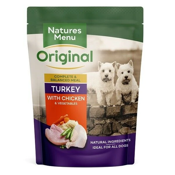Natures Menu Turkey With Chicken Pouches 300g 3 Natures Menu Turkey With Chicken Pouches 300g