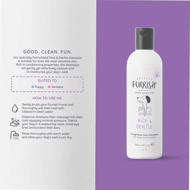 Furrish Nice & Gentle Dog Shampoo 300ml 4 Furrish Nice & Gentle Dog Shampoo 300ml - Image 2