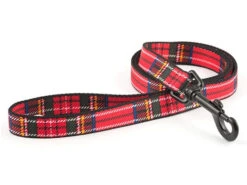 Ancol 40" Tartan Nylon Lead Red