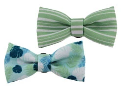 Soho Pet Bow Tie Stripe/Leaf - 100% Recycled Fabric