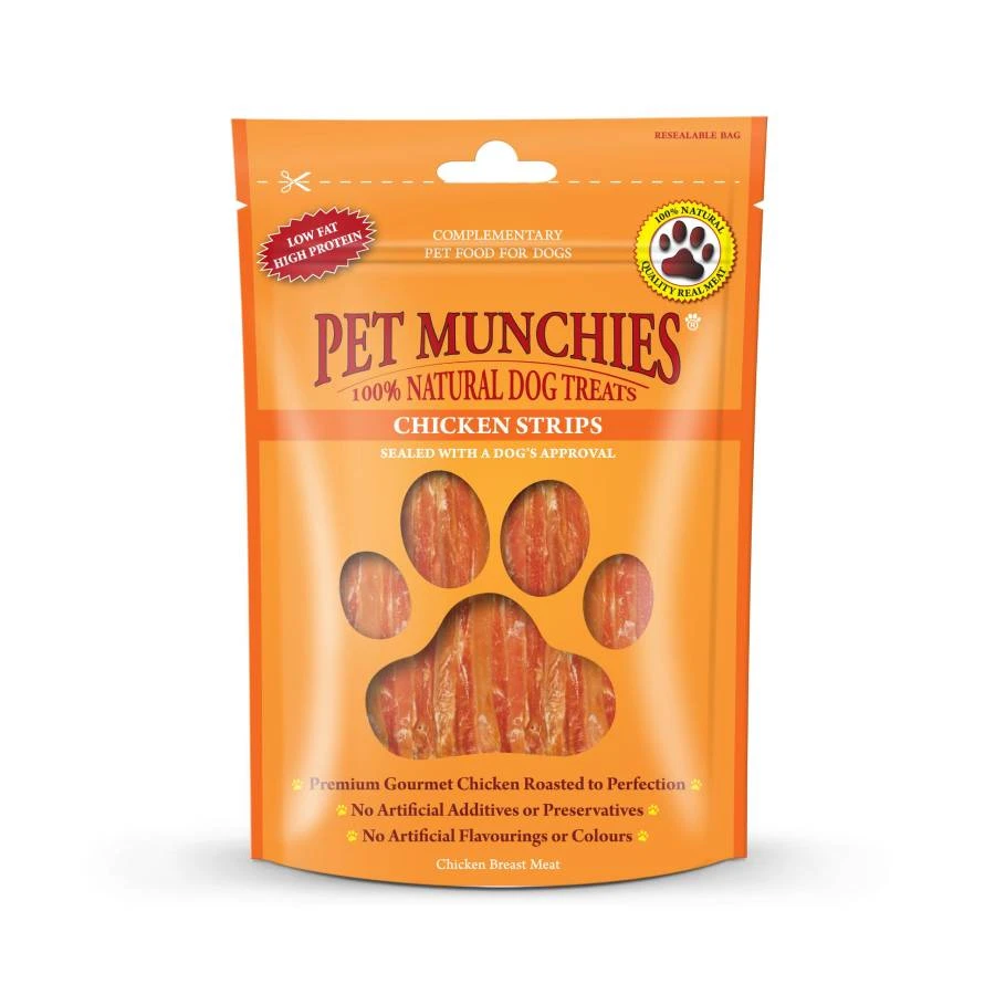 Pet Munchies Chicken Strips 90g 3 Pet Munchies Chicken Strips 90g