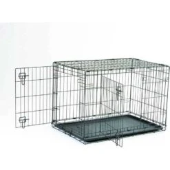 76cm Savic Dog Cottage Crate Black