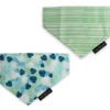 Soho Pet Bandana 2 Pack Stripe/Leaves - 100% Recycled Fabric -Pet Care Supplies Store soho bandan petworld.ie
