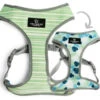 Soho Reversible Harness Stripes/Leaves -Pet Care Supplies Store sohostripleafharnessPetworld.ie