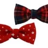 Soho Pet Bow Tie Tartan/Stars - 100% Recycled Fabric -Pet Care Supplies Store tartan bow tie Petworld.ie