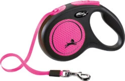 Flexi Neon Reflective Dog Lead 5M (Pink) Small