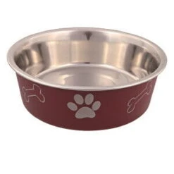 Trixie Stainless Steel Bowl With Coloured Exterior